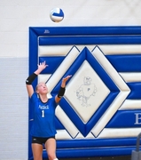 Serving the volleyball